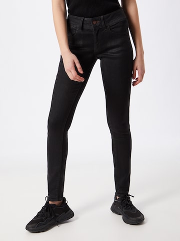 G-Star RAW - Skinny Vaquero 'Lynn' en negro: frente