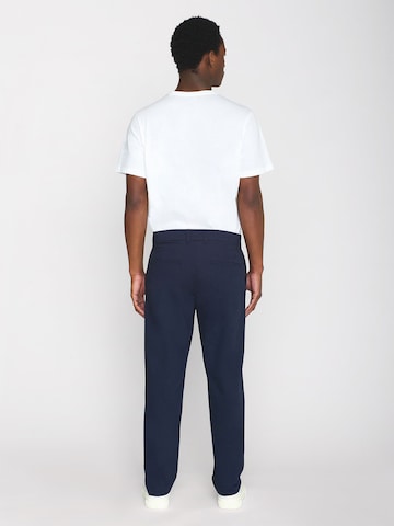 KnowledgeCotton Apparel - Regular Calças chino 'Chuk' em azul