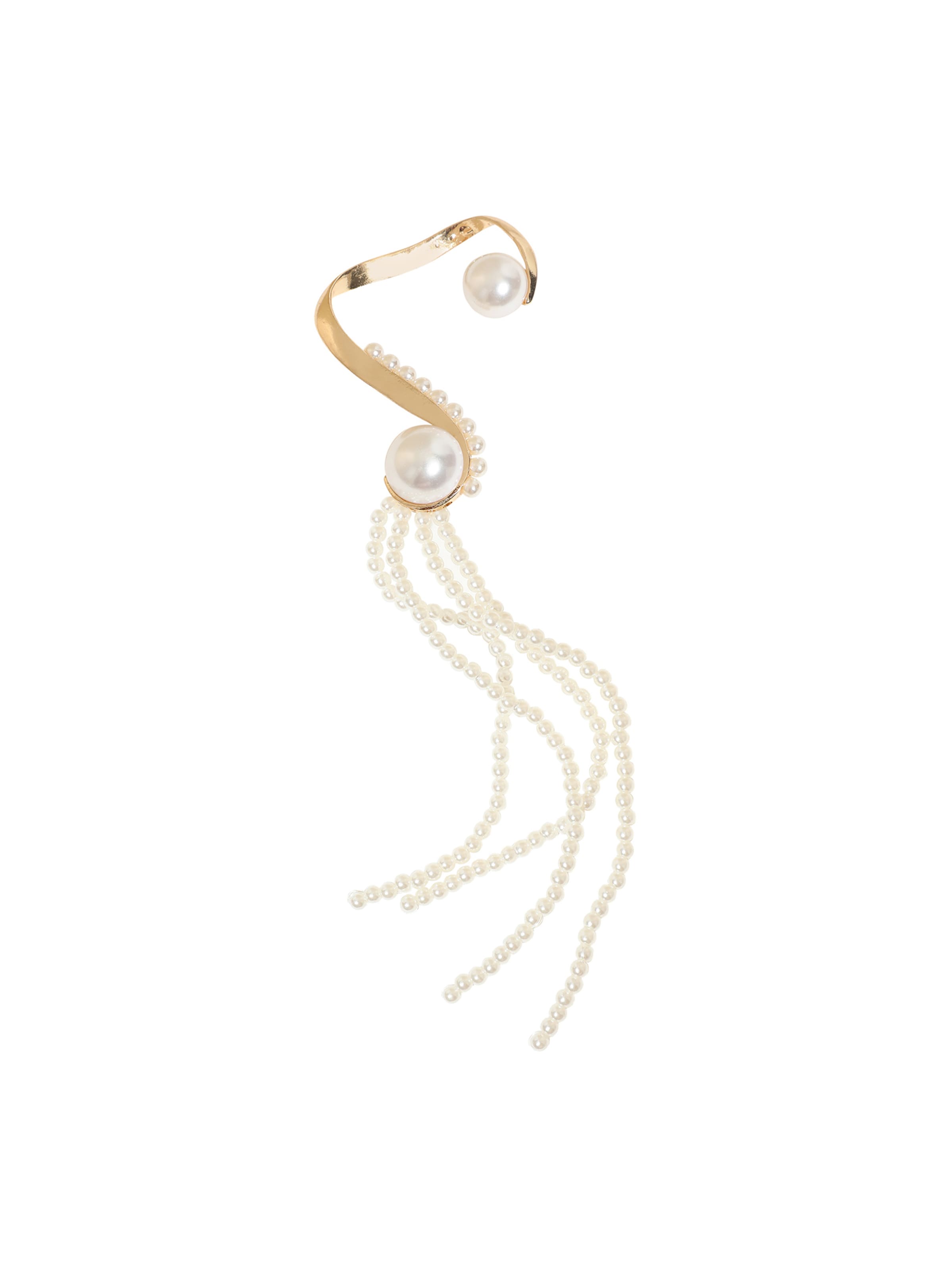 SOHI Náušnice 'Charulika' - Biela: predná strana