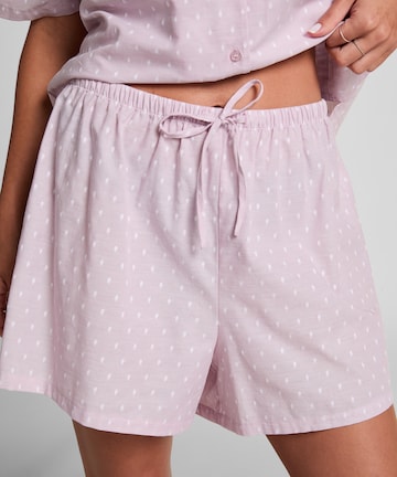 Hunkemöller Korte pyjama 'Dobby' in Roze: voorkant