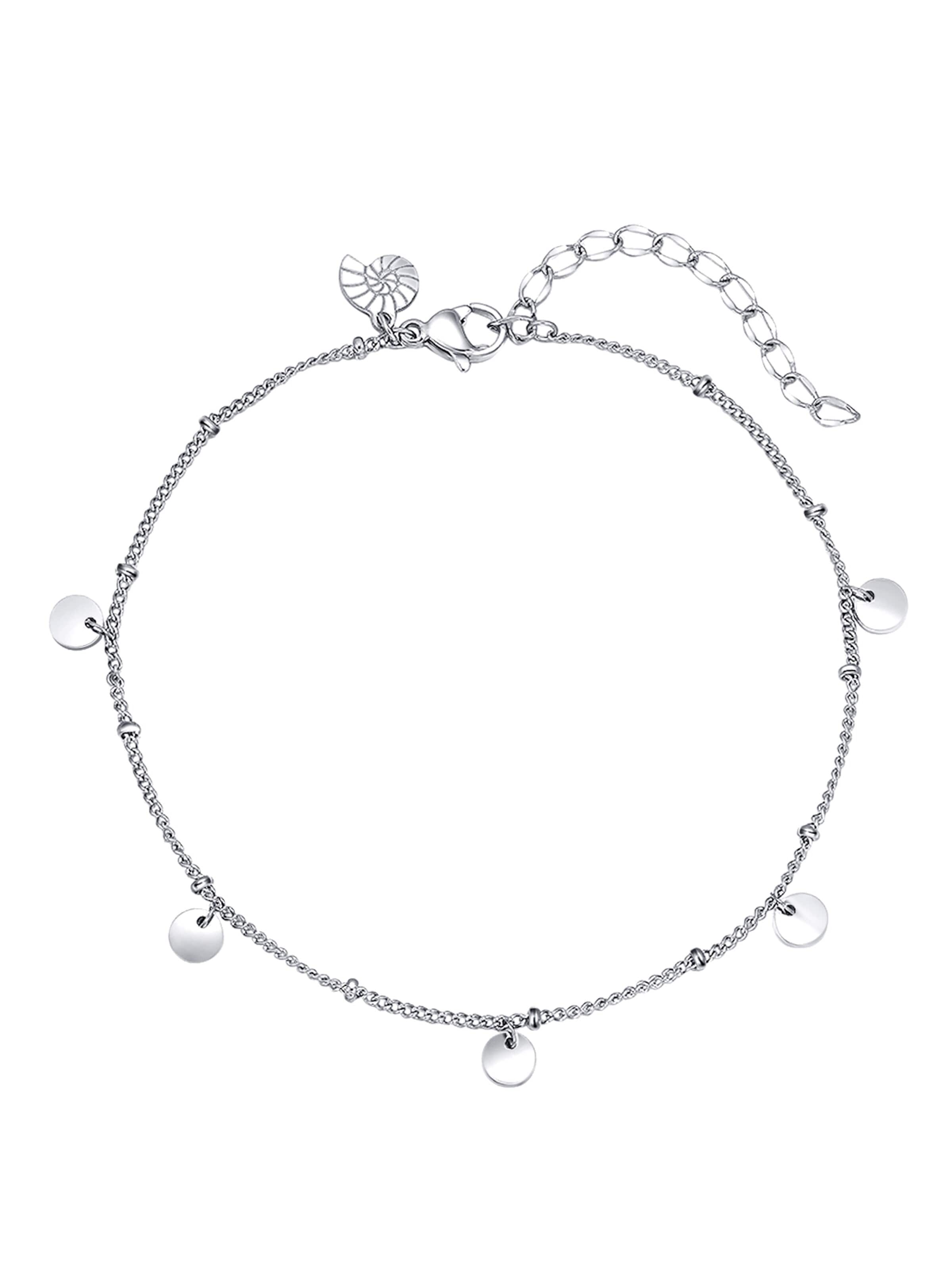 Gioiello per i piedi 'Circle Shine' di Hey Happiness in argento