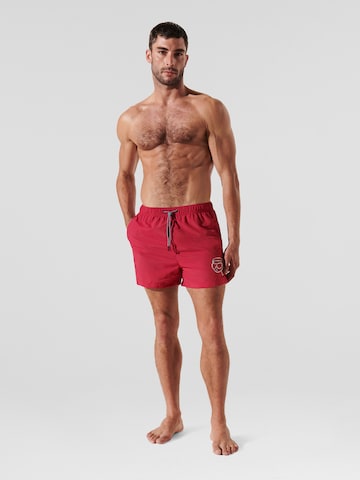 Karl Lagerfeld Badeshorts 'Ikonik' in Rot