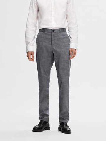 SELECTED HOMME Slimfit Chino hlače 'Robert' | modra barva: sprednja stran