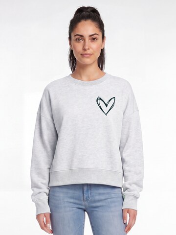 Watapparel Sweatshirt ' Herzi ' in Grey: front