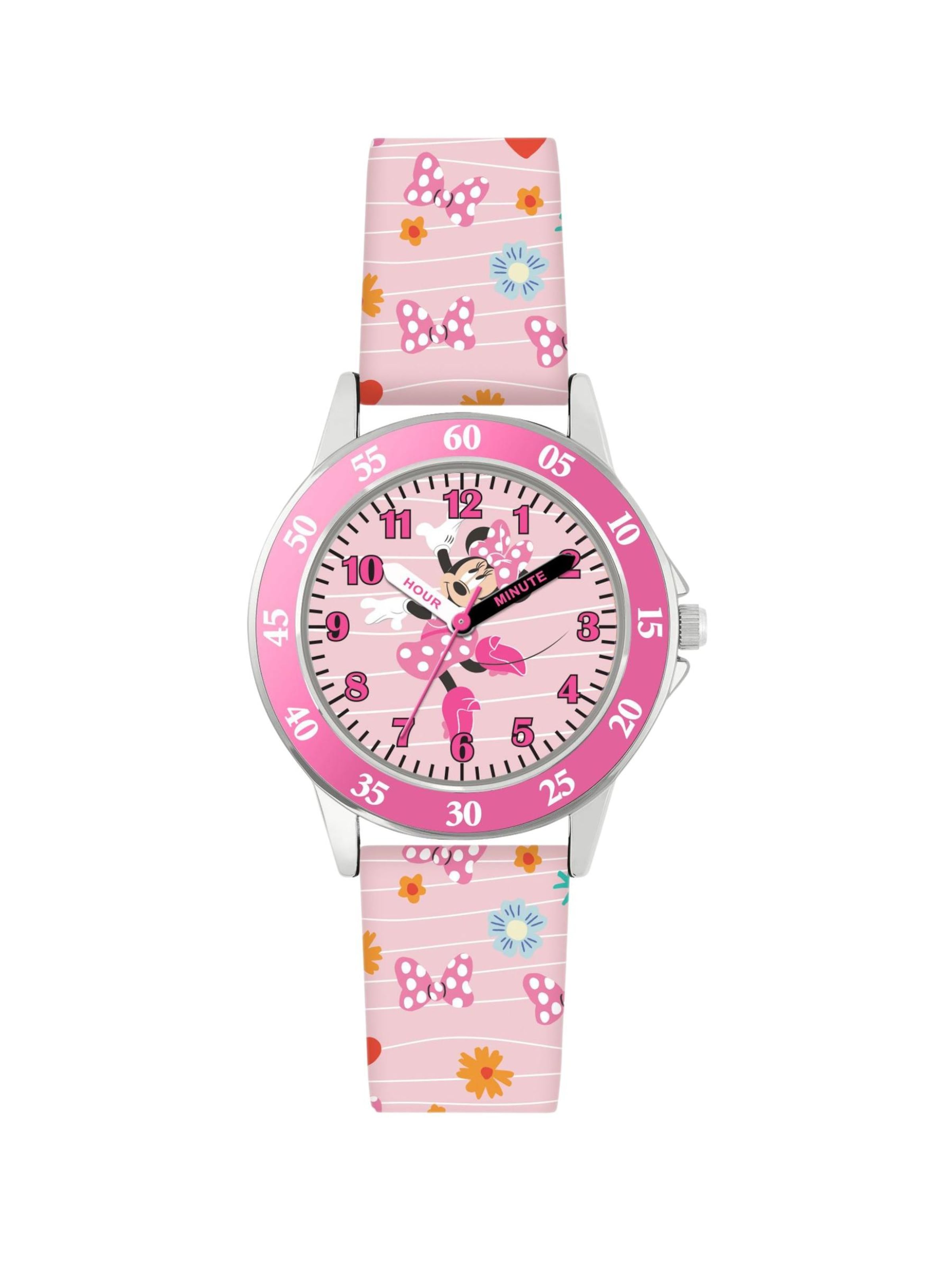 DISNEY Watch 'Minnie Time Teacher' in Pink: front