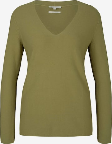 TOM TAILOR Sweater in Green: front