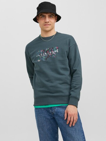 JACK & JONES Sweatshirt 'SILVER LAKE' i grøn: forside