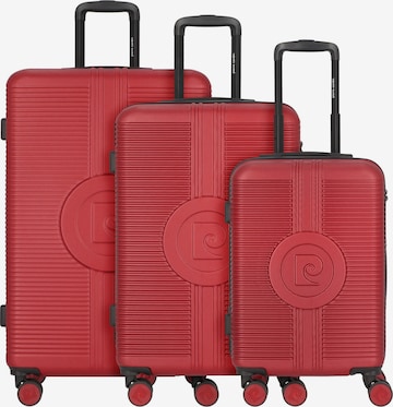 PIERRE CARDIN Suitcase Set in Red: front