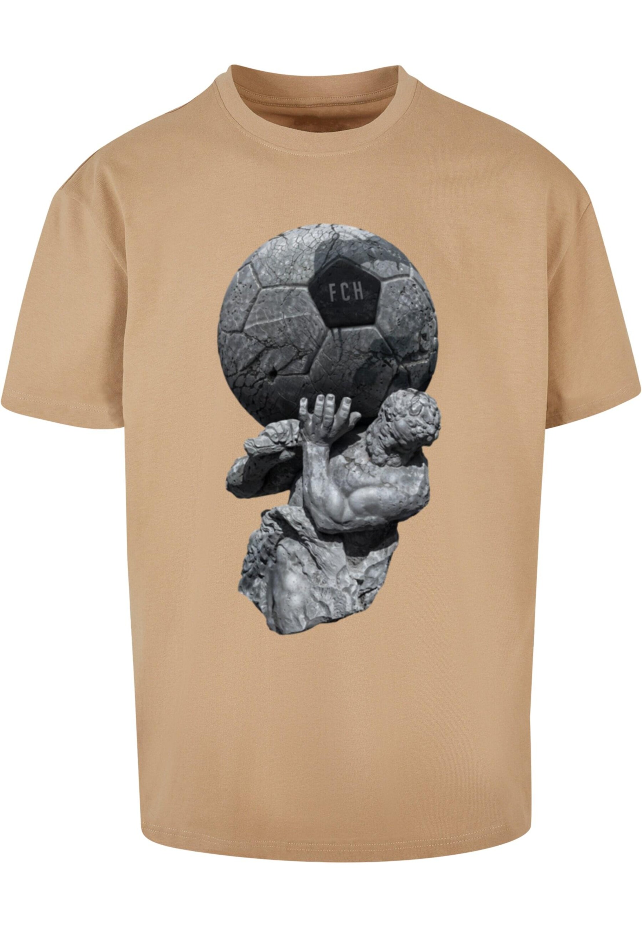 T-Shirt 'Play God' MT Upscale en beige : devant