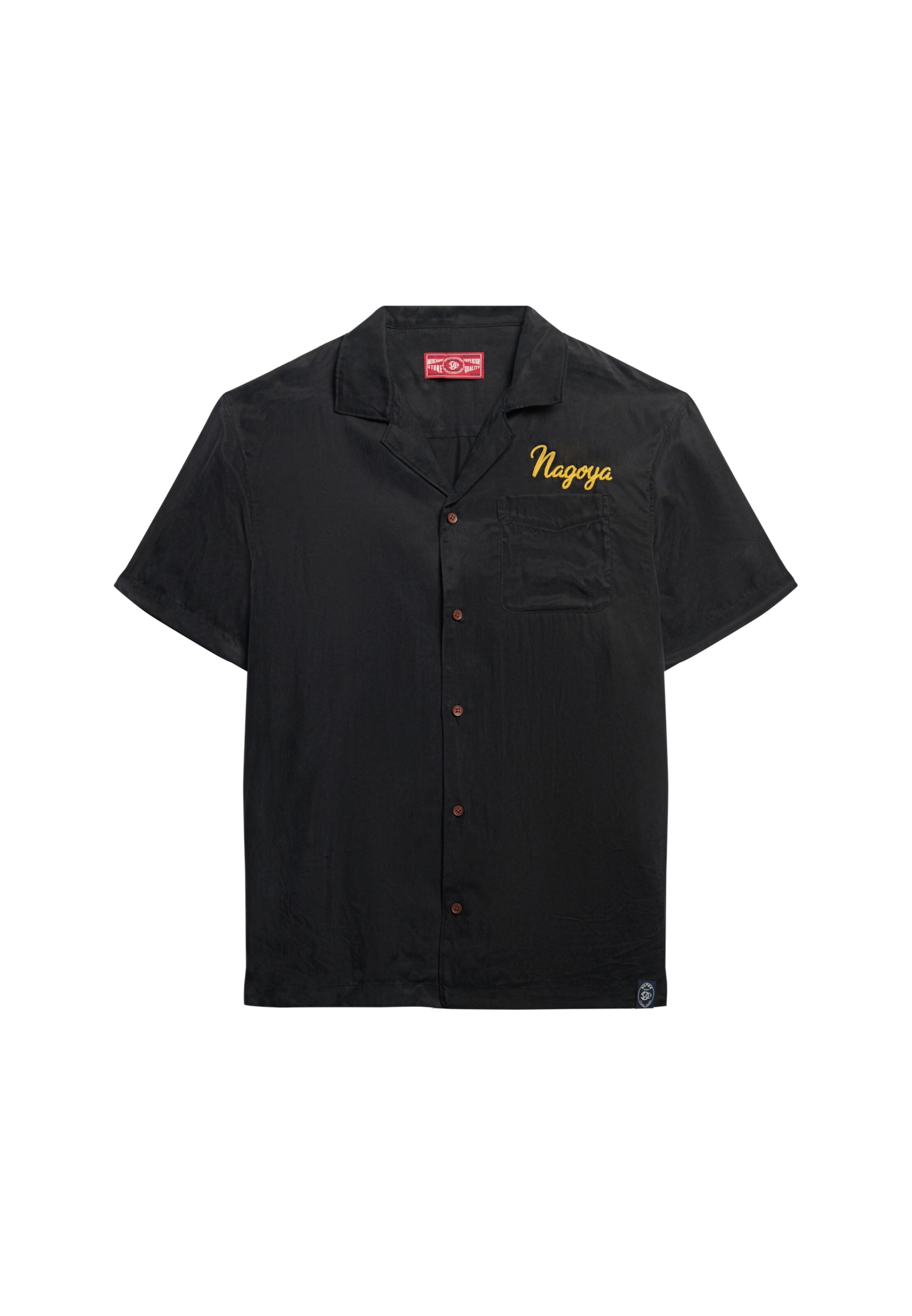 Superdry Overhemd 'Merchant Suika' in Zwart: voorkant