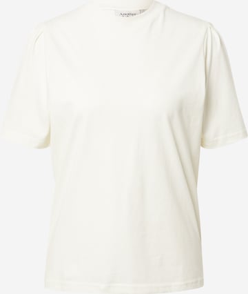 Another Label T-shirt 'Gaure' i vit: framsida