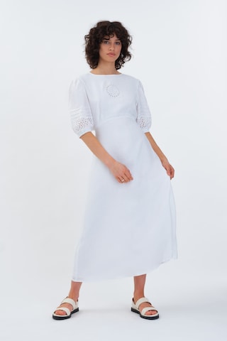 Aligne Sukienka w kolorze biały