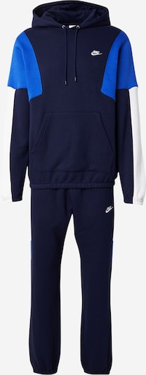 Treningas 'CLUB FLEECE' iš Nike Sportswear, spalva – tamsiai mėlyna / neoninė mėlyna / balta, Prekių apžvalga