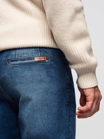 Ombre Regular Jeans in Blau