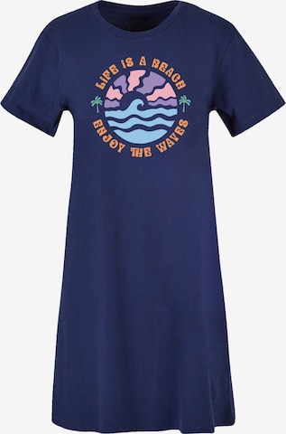 F4NT4STIC Kleid 'Life Is A Beach Enjoy The Waves' in Blau: Vorderseite