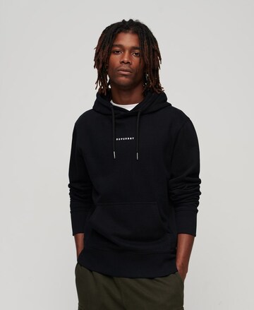 Superdry Sweatshirt 'Code' in Zwart: voorkant