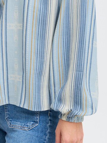 PULZ Jeans Langarmbluse ' PZTIONA Blouse ' in Blau