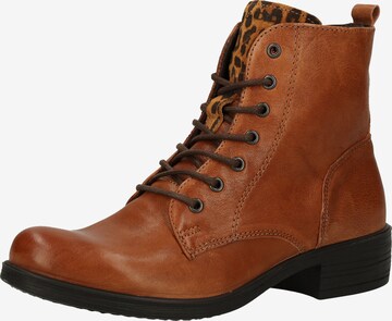 IGI&CO Lace-Up Ankle Boots in Brown: front