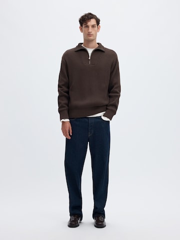 Pull-over 'SLHDRY' SELECTED en marron