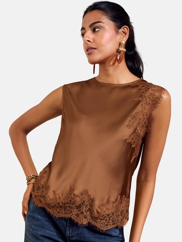 Friends Like These Blouse in Bruin: voorkant