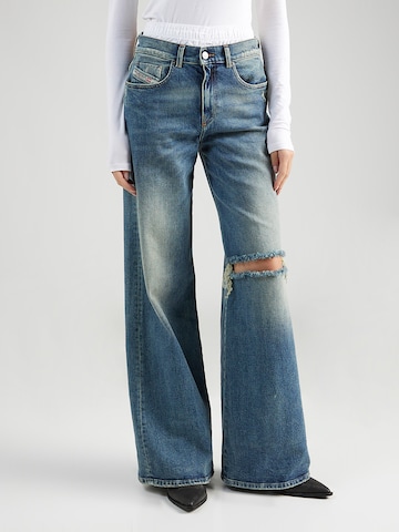 Wide leg Jeans 'AKEMI' di DIESEL in blu: frontale