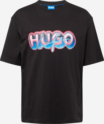 T-Shirt 'Nillumi' HUGO en noir : devant