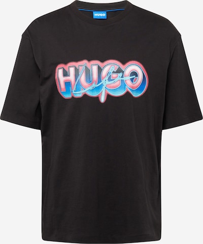 HUGO Camiseta 'Nillumi' en azul / azul claro / rosa / negro, Vista del producto