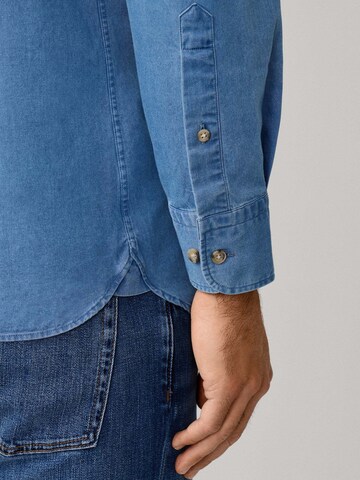 Hackett London Regular Fit Hemd 'Ess' in Blau