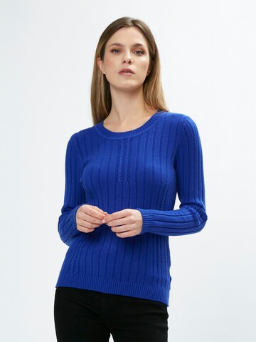 Influencer Sweater ' Fancy' in Blue: front