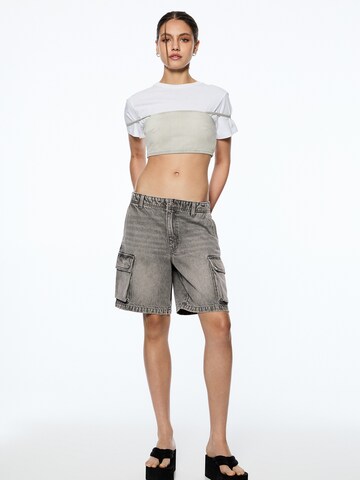 Wide leg Jeans cargo di Pull&Bear in nero