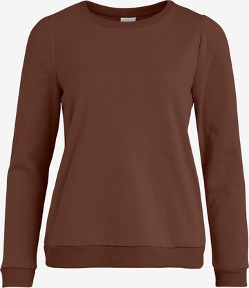 VILA Sweatshirt 'Rustie' in Brown: front