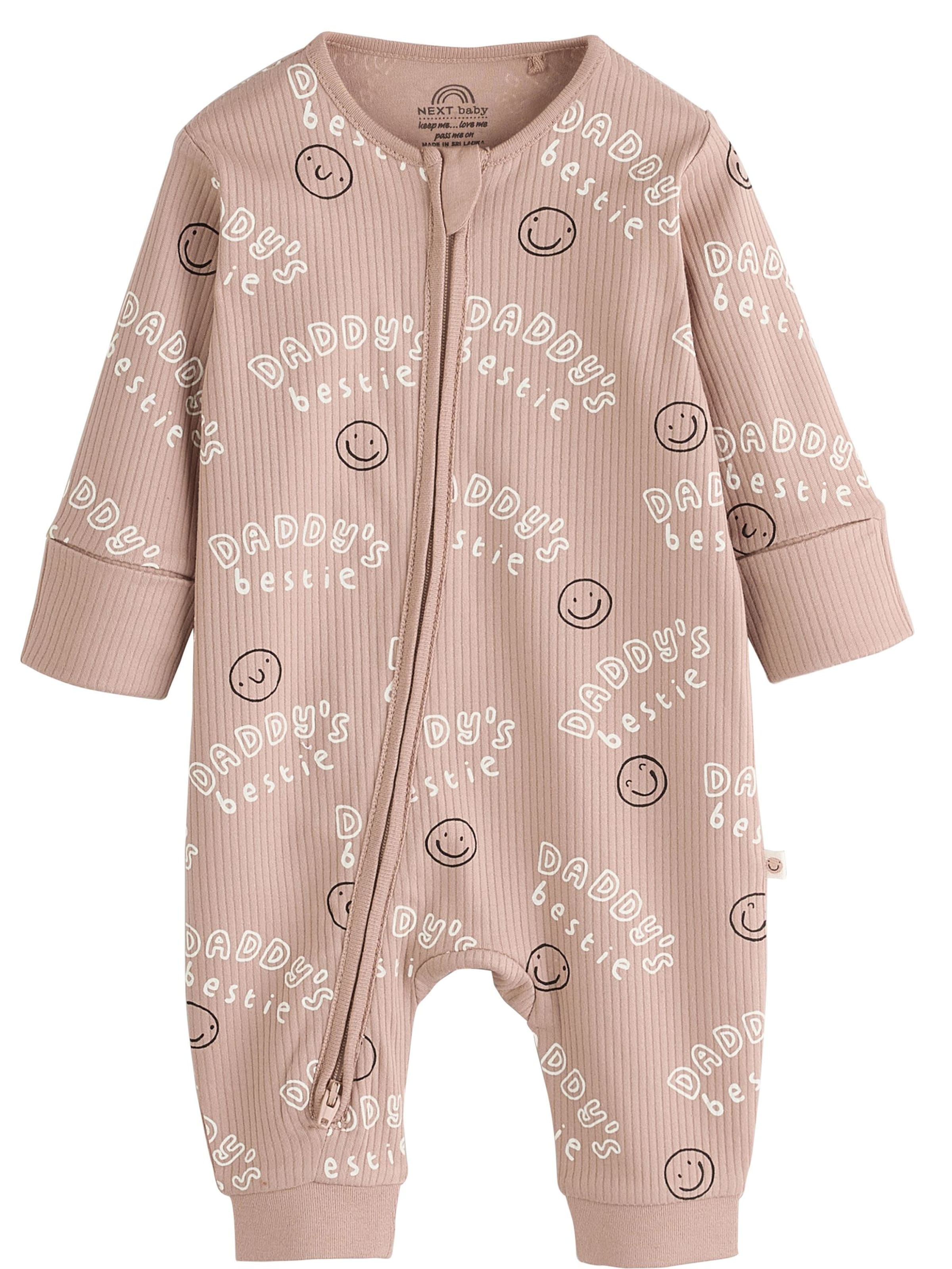 Next Strampler in Braun: Vorderseite