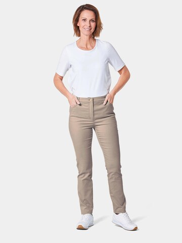 Regular Pantalon 'Anna' Goldner en beige