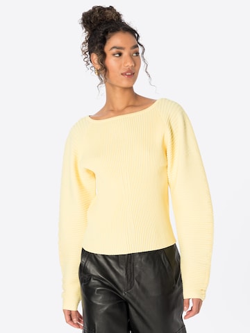 Pull-over Warehouse en jaune : devant