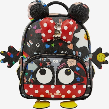 MYMO - Mochila 'Pop Eyetheme' en negro: frente