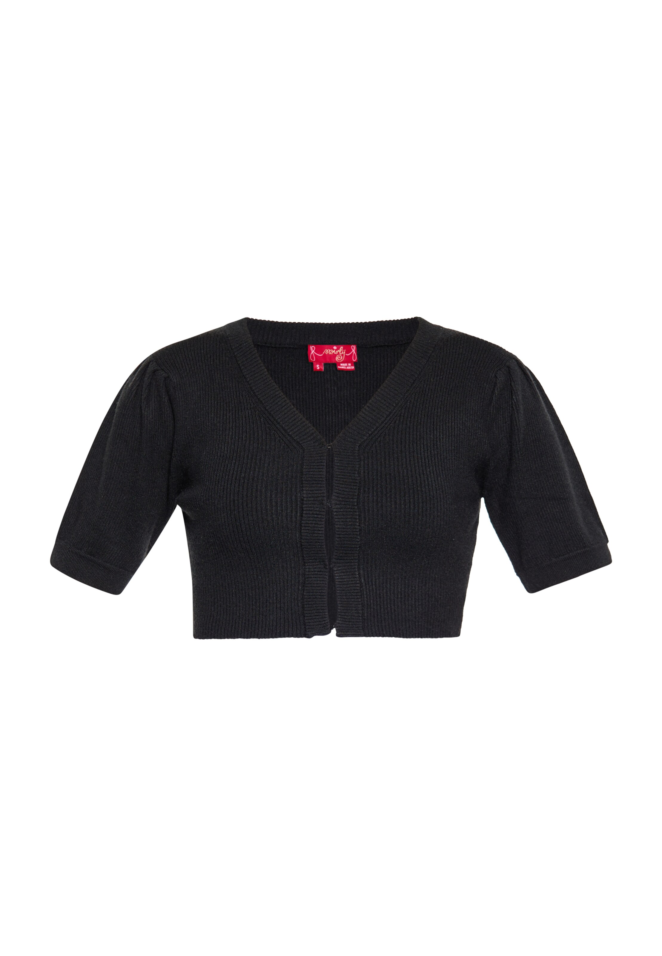 swirly Knit cardigan in Black: front
