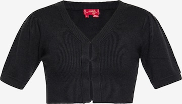 swirly Knit Cardigan in Black: front