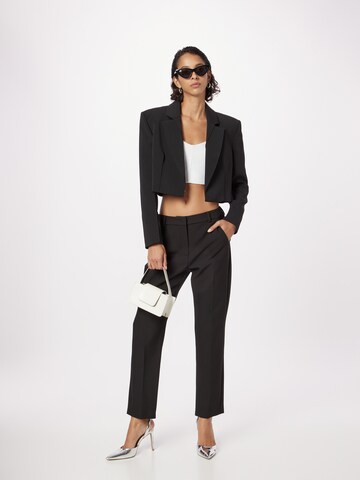 Weekend Max Mara Regular Trousers with creases 'PATATA' in Black