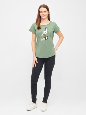 Derbe Shirt 'Sturmmöwin' in Green