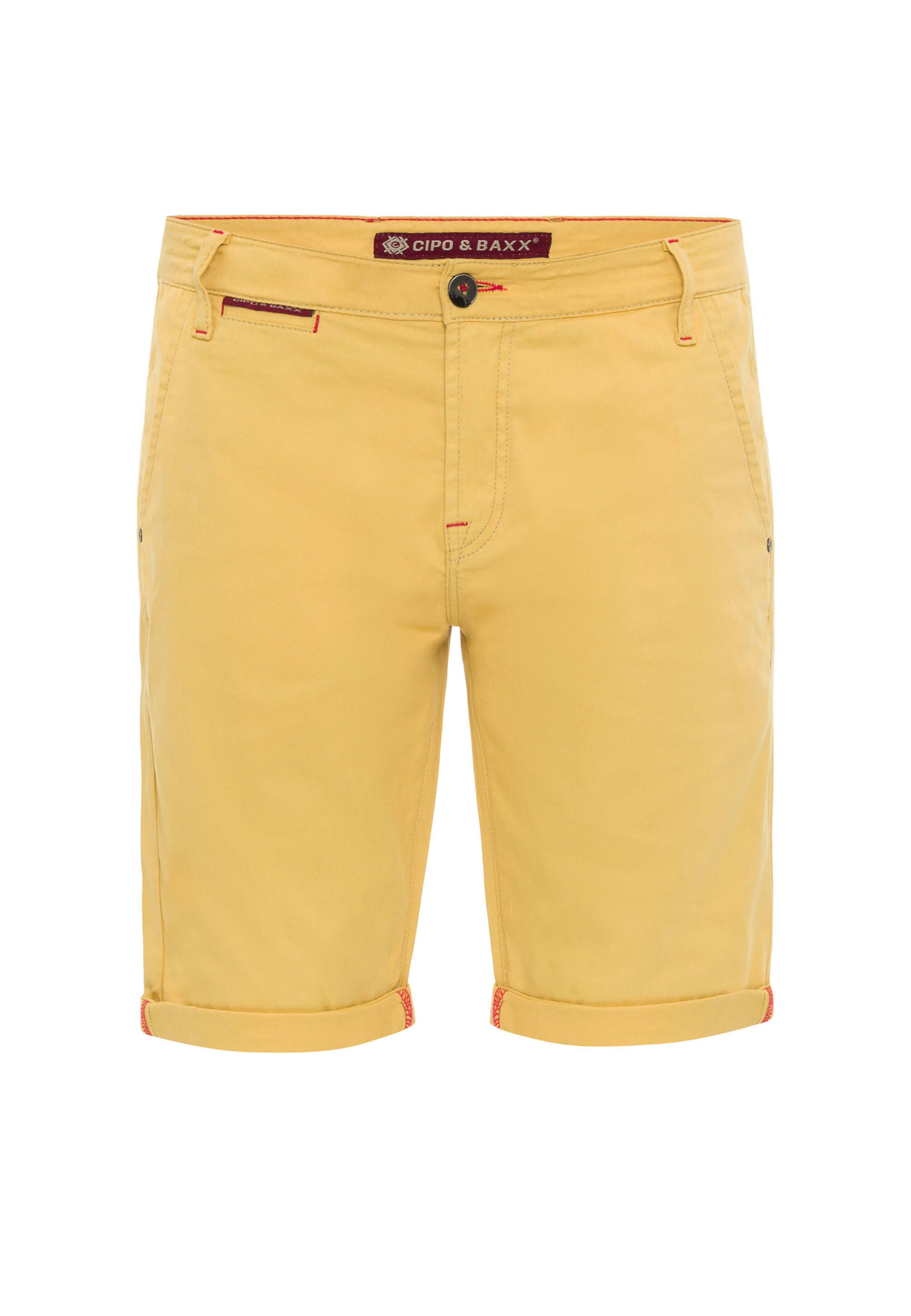 CIPO & BAXX Broek in Geel: voorkant