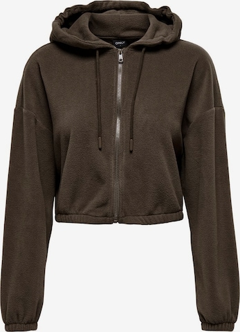 ONLY Fleece Jacket in Brown: front