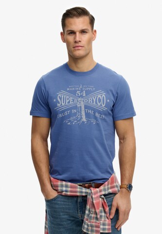 T-Shirt Superdry & Co en bleu : devant