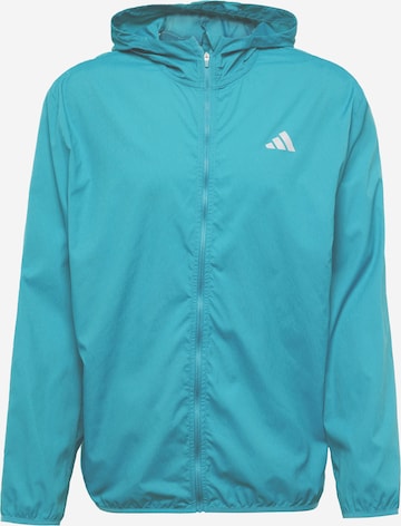 ADIDAS PERFORMANCE Športna jakna 'Run It' | modra barva: sprednja stran