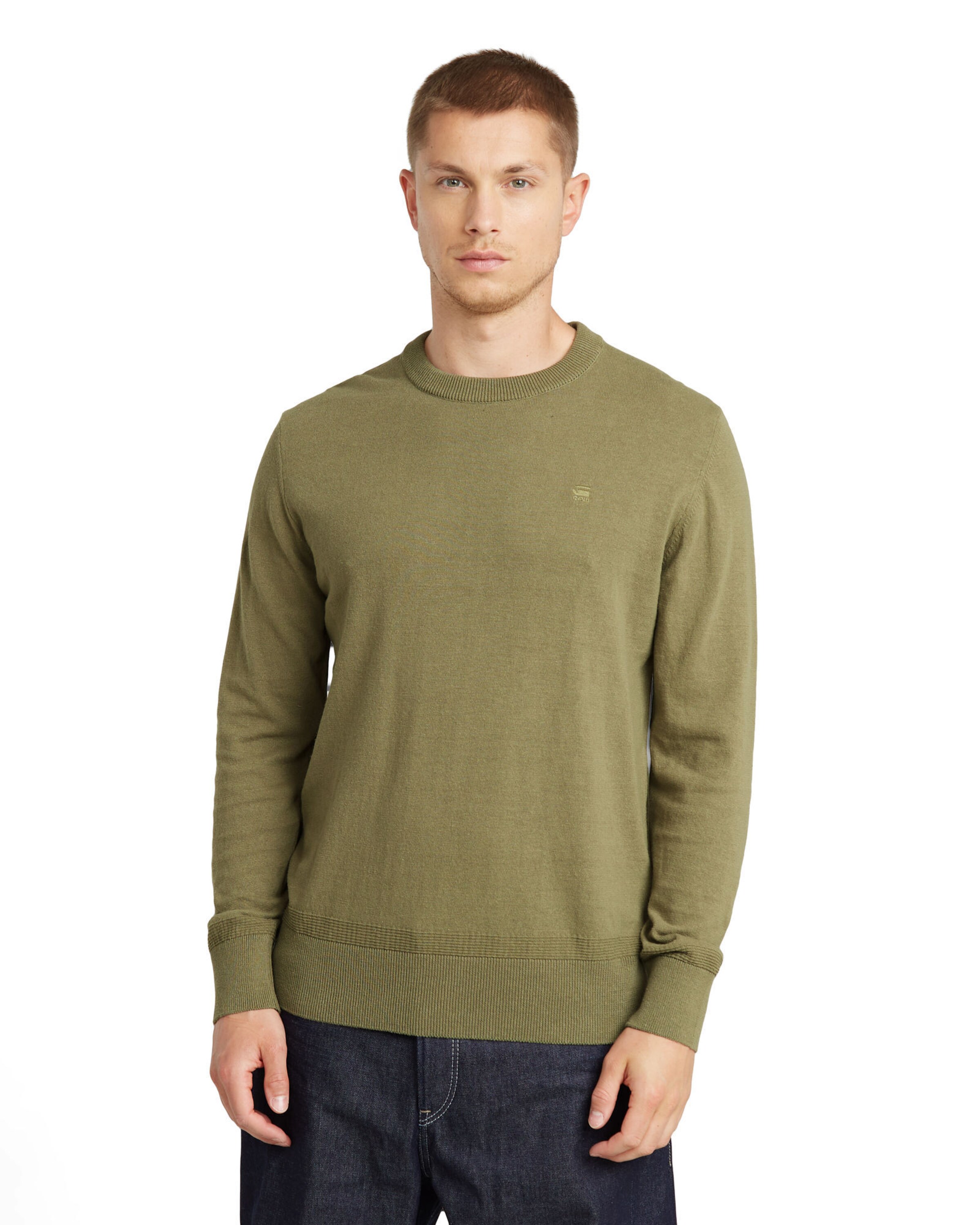 G-STAR Trui 'Premium core' in Groen: voorkant