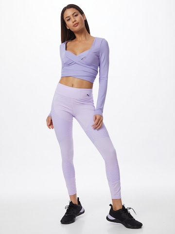 PUMA Skinny Sportsbukser 'Studio Porcelain' i lilla