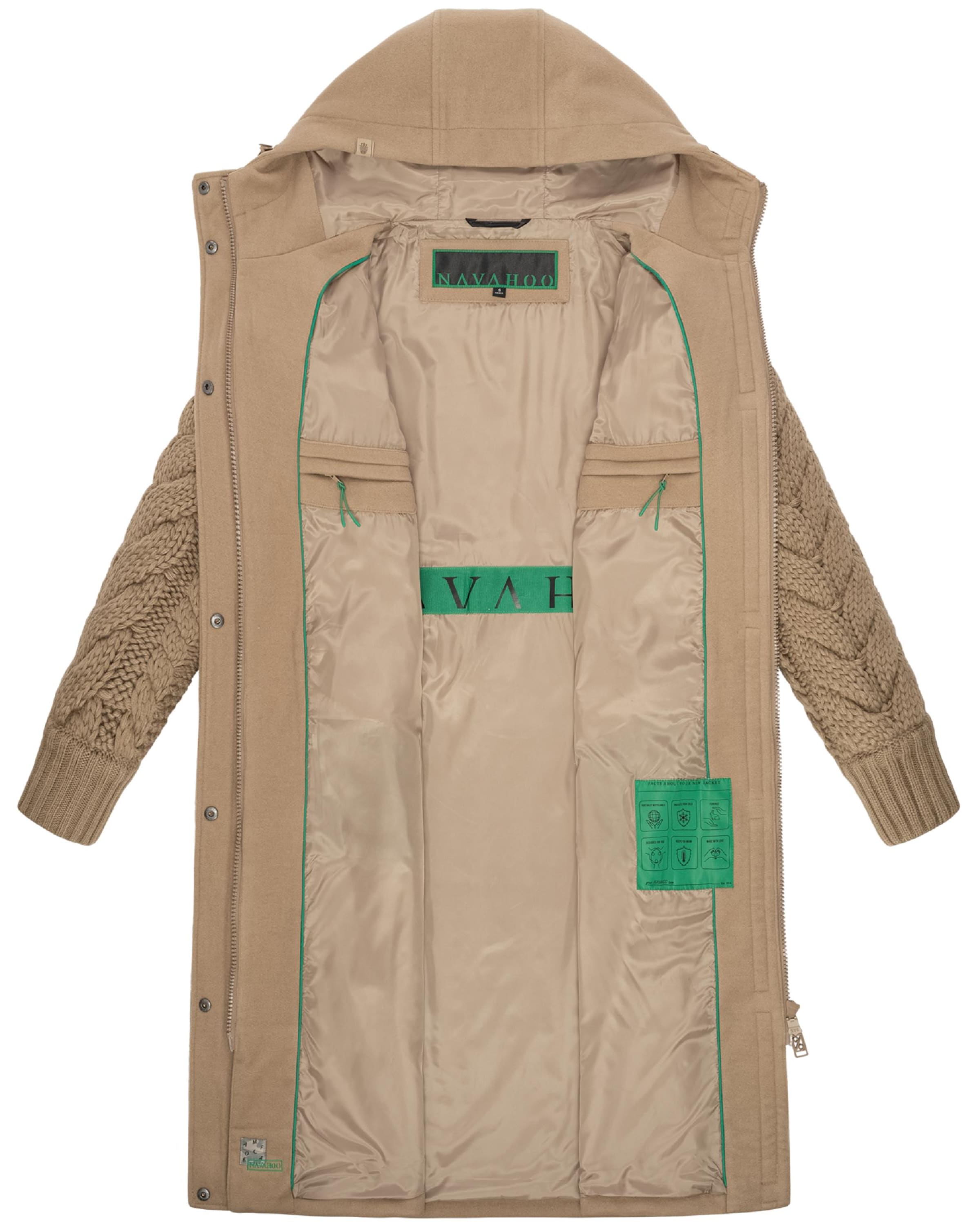 NAVAHOO Płaszcz przejściowy 'Babe 14' w kolorze beżowy