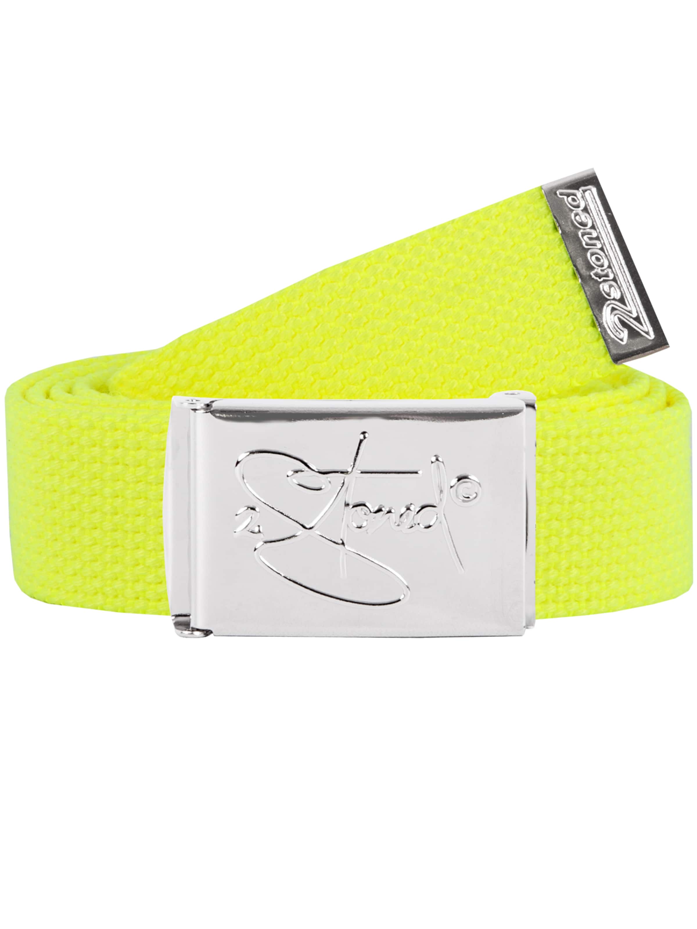2Stoned Belt 'Small Chrom' in Yellow: front