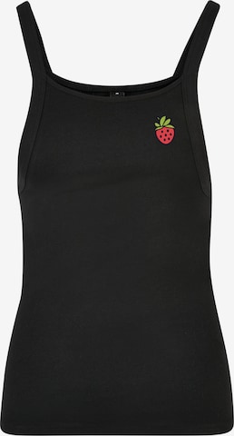 Urban Classics Top 'Strawberry Everyday' in Zwart: voorkant