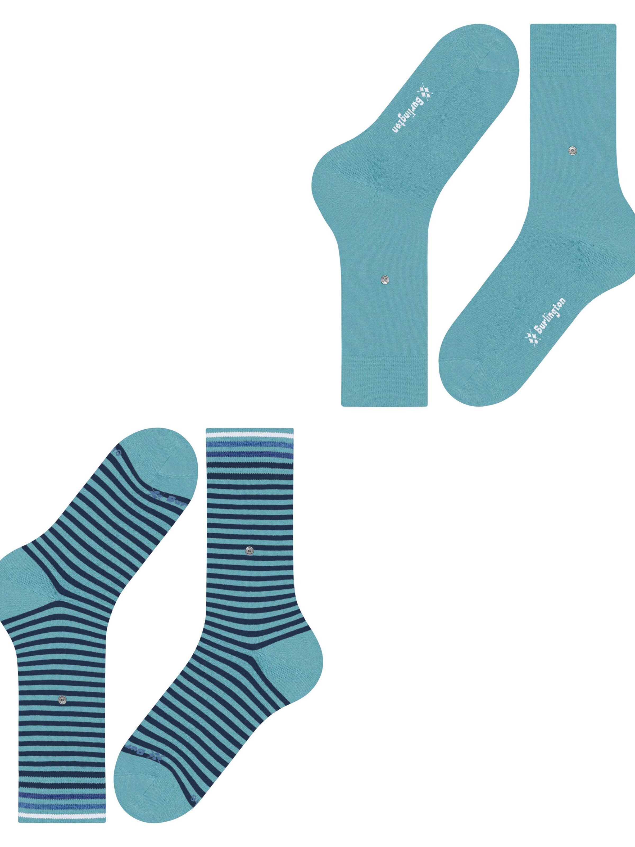 BURLINGTON Socks 'Everyday Stripe 2-Pack' in Blue
