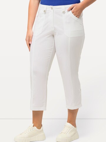 Ulla Popken Regular Broek in Wit: voorkant